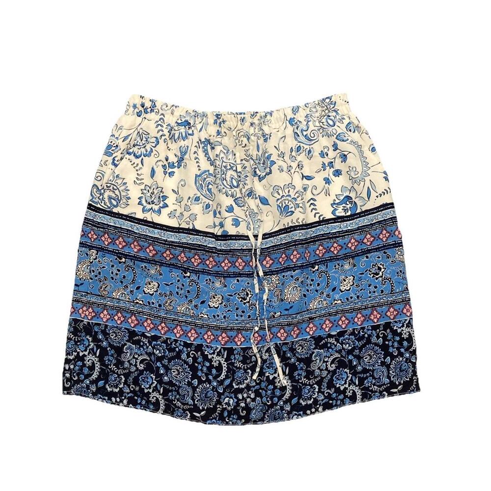 Loft Drawstring Paisley boho‎  Skirt